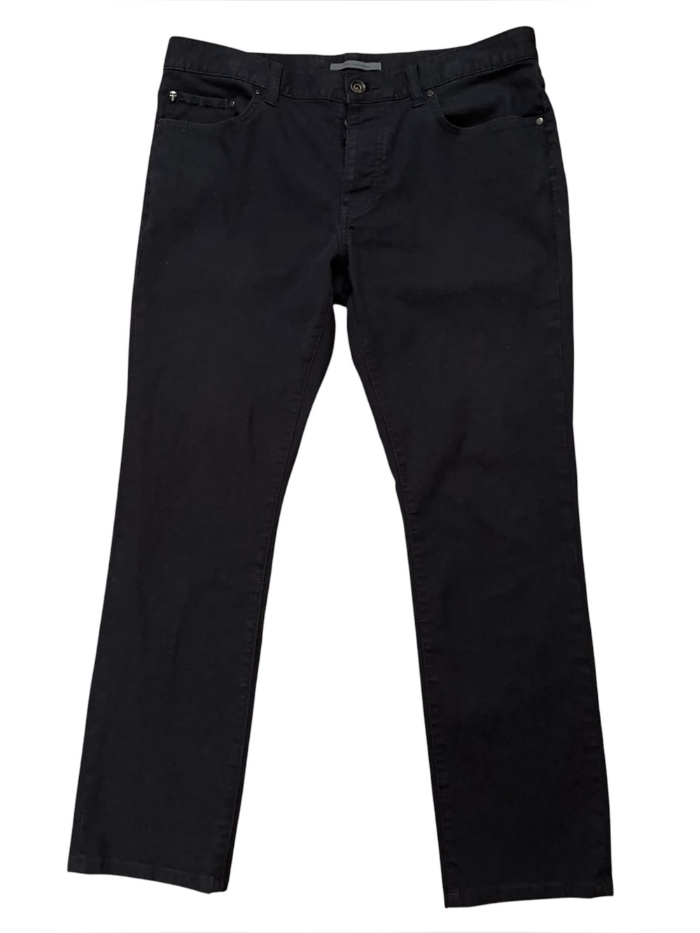 John Varvatos Denim Jeans Mens 33 Woodward Slim Fit Button Fly Stretch Black